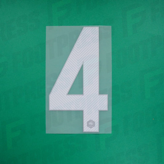 Flocado Oficial - Francia, Gran Número 4, 2014, Casa, Blanco