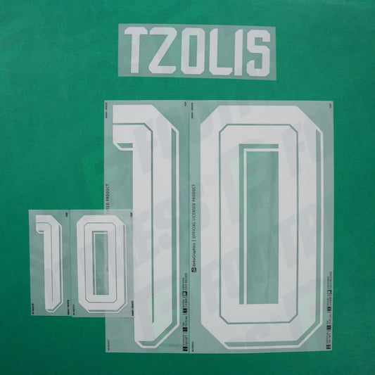 Flocage Officiel - Grèce, Tzolis, 2026, Away, Blanc
