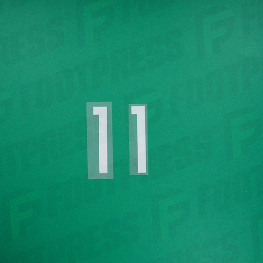 Flocado oficial - Francia 1 estrella, Números pequeños 11, 2018, Local, Blanco