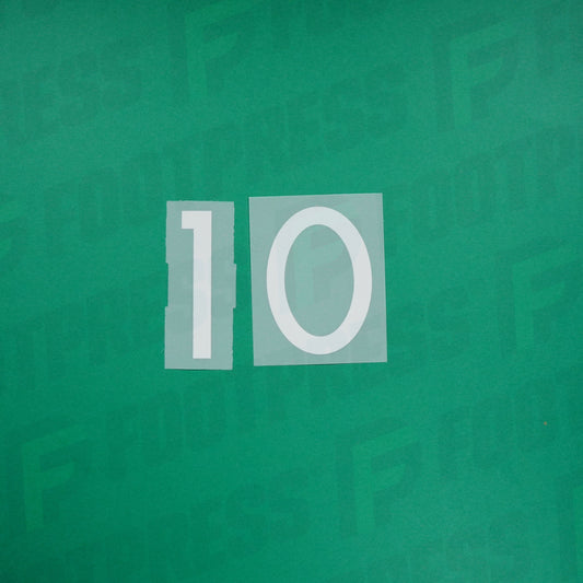 Flocado Oficial - Francia, Números Pequeños 10, 2018, Local, Blanco