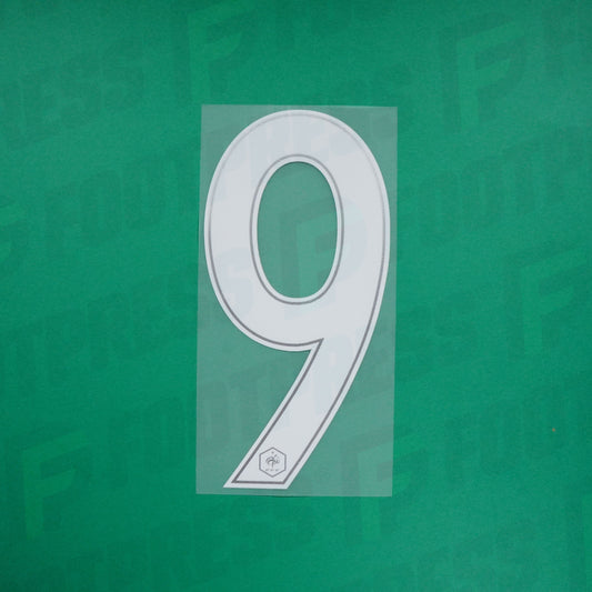 Flocado Oficial - Francia, Gran Número 9, 2016, Casa, Blanco