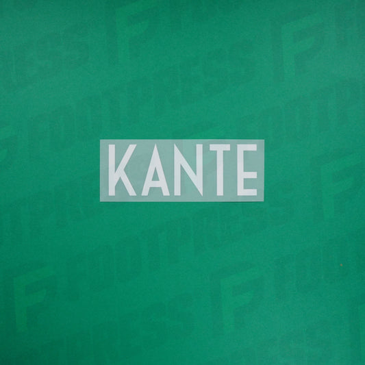 Flocage Officiel - France 2 étoiles, Kanté, 2018, Home, Blanc