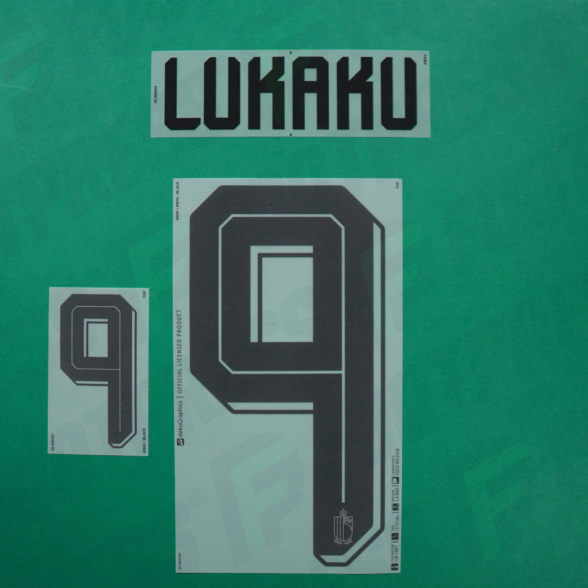 Flocage Officiel - Belgique, Lukaku, 2026, Away, Noir
