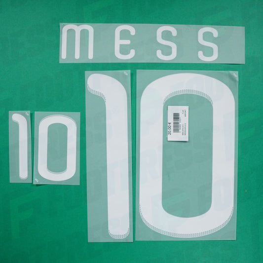 Flocado Oficial - Argentina, Messi, 2012, Visitante, Blanco