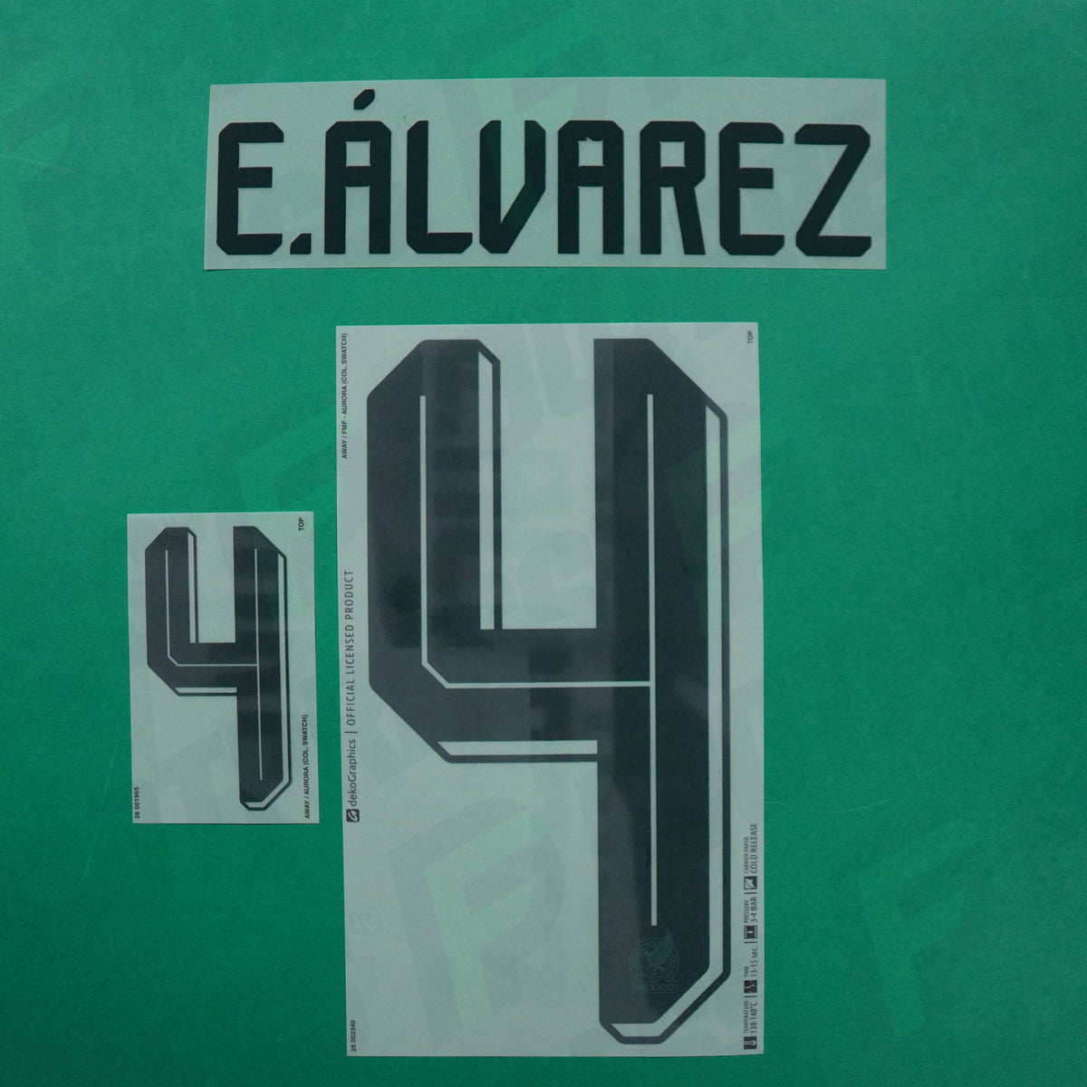 Flocage Officiel - Mexique, E. Álvarez, 2026, Away, Vert foncé