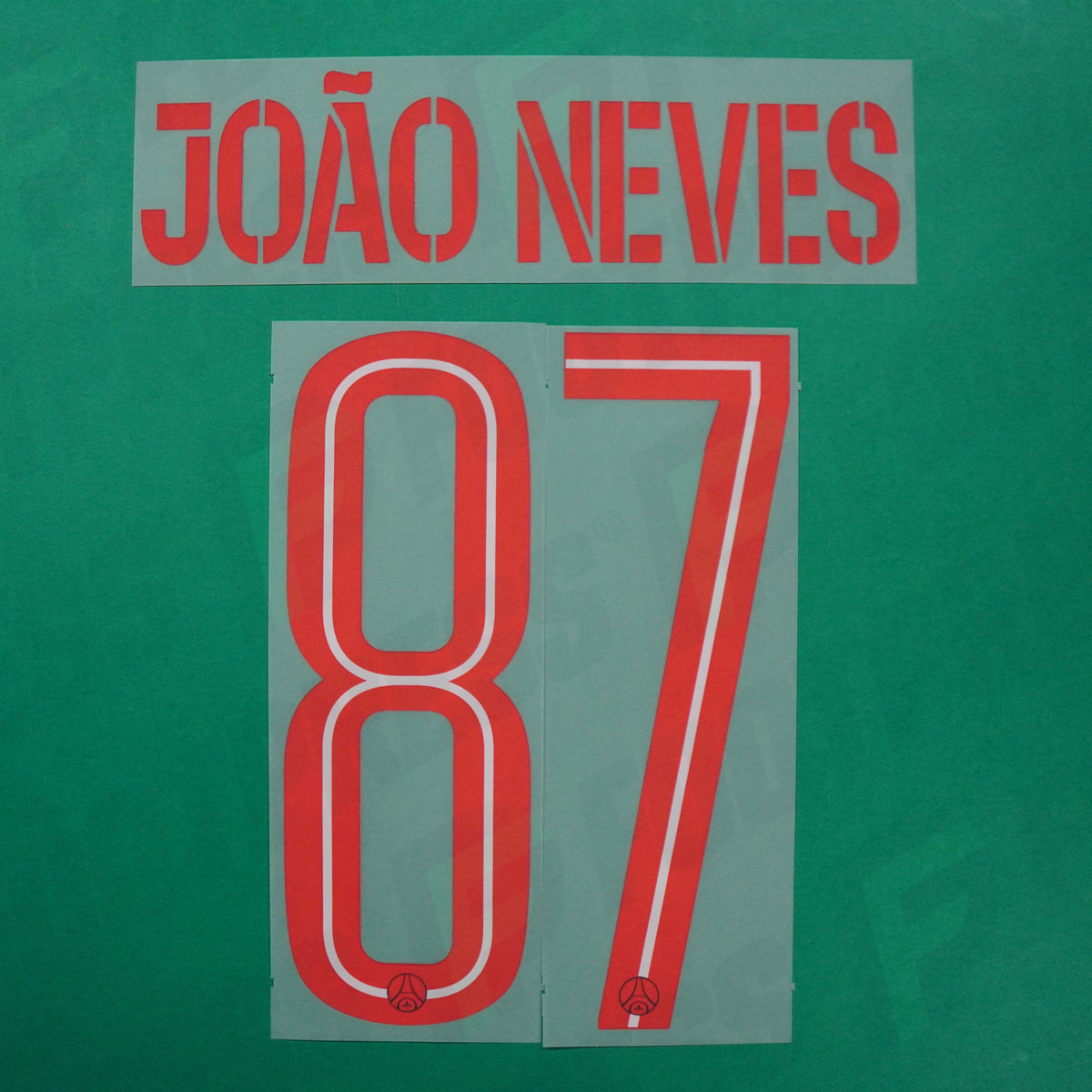 Flocage Officiel - Paris Saint-Germain, Joao Neves, 2025/2026, Fourth LDC, Rouge