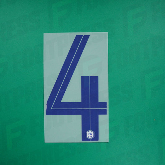 Flocage Officiel - France, Grand Chiffre 4 , 2020, Away, Bleu