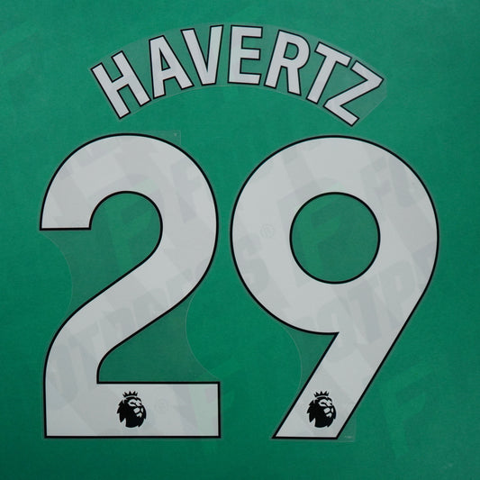 Flocage Officiel - Arsenal, Havertz, 2023-2027, Premier League, Blanc