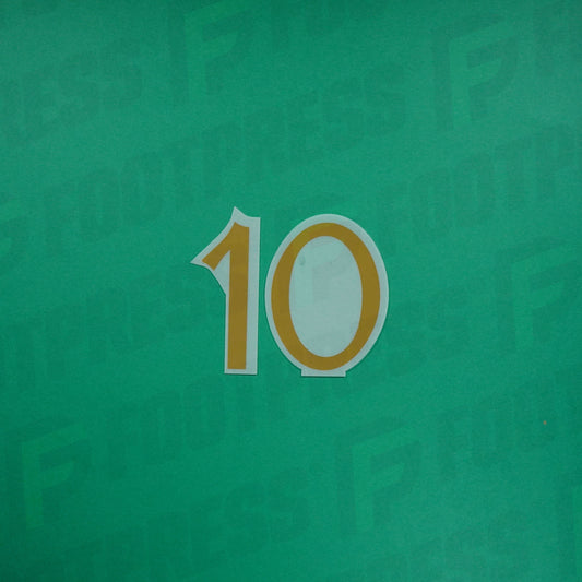 Flocage Officiel - France, Petit Chiffre 10, 2022, Home, Doré