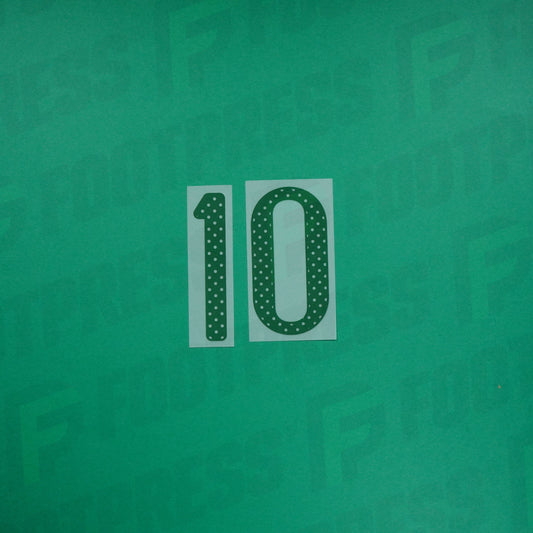 Flocado Oficial - Brasil, Pequeño Número 10, 2010, Local, Verde