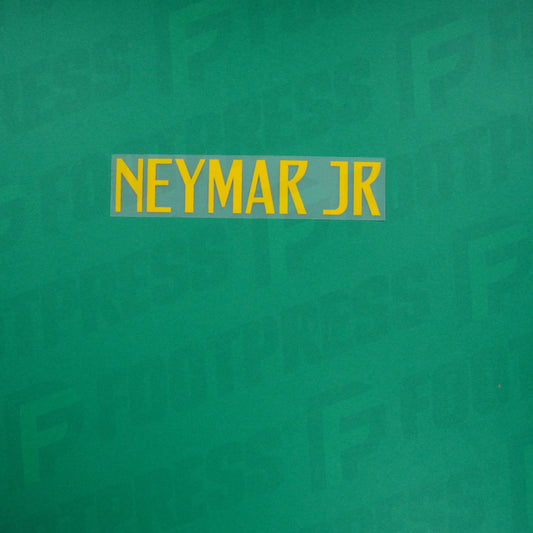 Flocage Officiel - Brésil ENFANT, Neymar JR, 2018, Away JUNIOR, Jaune