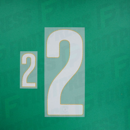 Official Flocking - Italy, Large Number 2 + Small Number 2, 2016, Home, White
