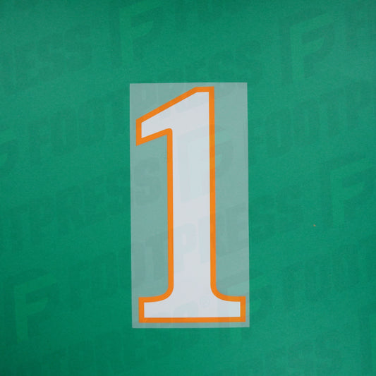 Flocado Oficial - AS Roma, Número 1 Grande, Local, Blanco