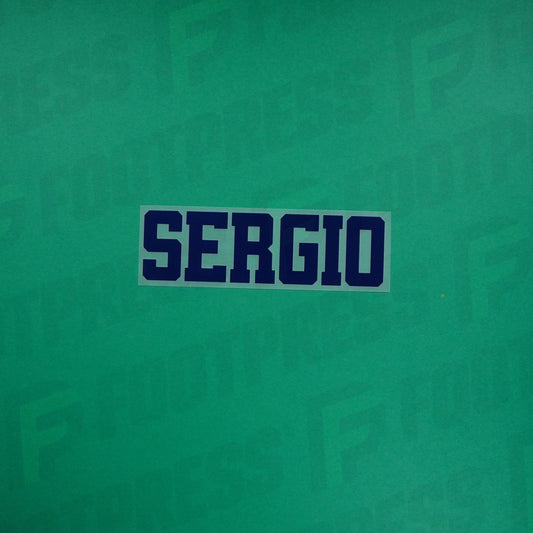 Flocage Officiel - Real Madrid, Sergio, 2019/2020, Away, Bleu
