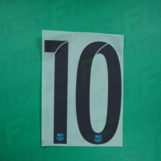 Flocado Oficial - FC Barcelona, ​​Números Grandes 10, 2015/2016, Tercera, Azul