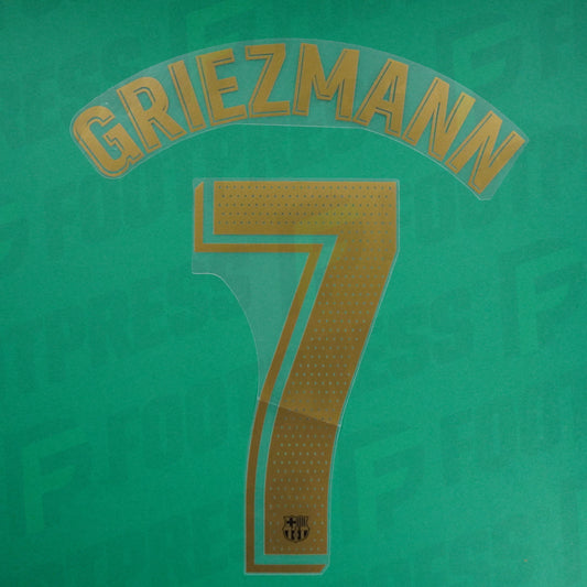 Flocage Officiel - FC Barcelone, Griezmann, 2020/2021, Away, Doré