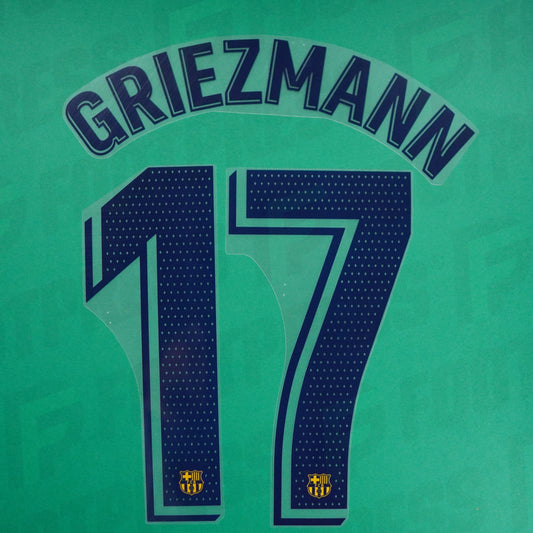 Official Nameset - FC Barcelona, ​​Griezmann, 2019/2020, Away, Blue/Yellow