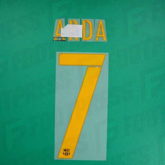 Flocado Oficial - FC Barcelona, ​​Arda Turan, 2016/2017, Local, Naranja