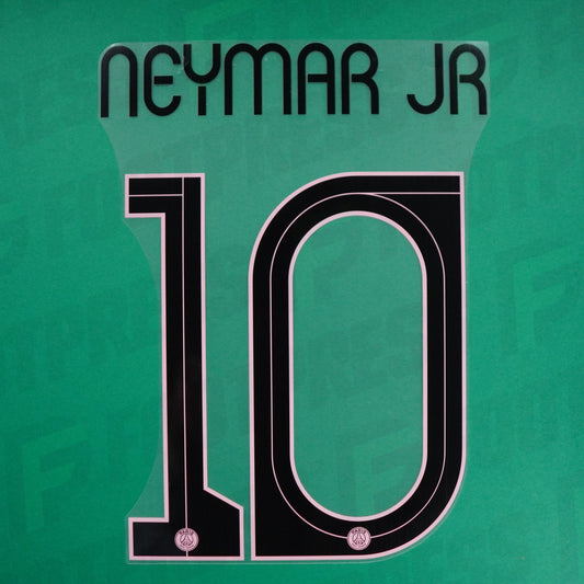 Official Nameset - Paris Saint-Germain, Neymar JR, 2021/2022, Away LDC, Black/Pink (PSG)