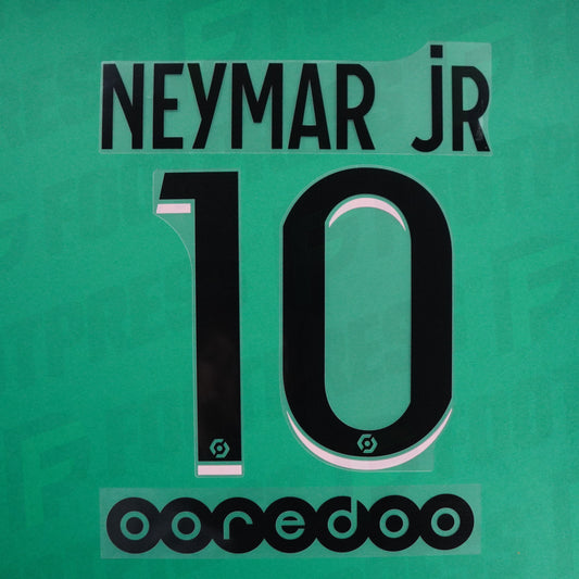 Flocado Oficial - Paris Saint-Germain, Neymar JR, 2021/2022, Visitante, Negro/Rosa (PSG)