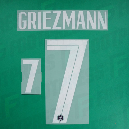 Official Nameset - France, Griezmann, 2020, Home, White
