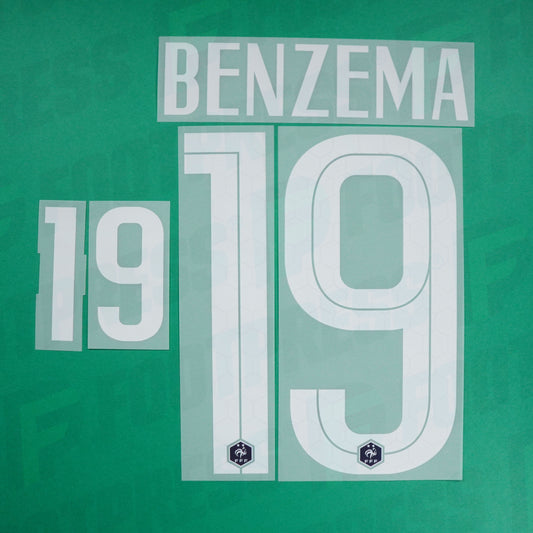 Official Nameset - France, Benzema, 2020, Home, White