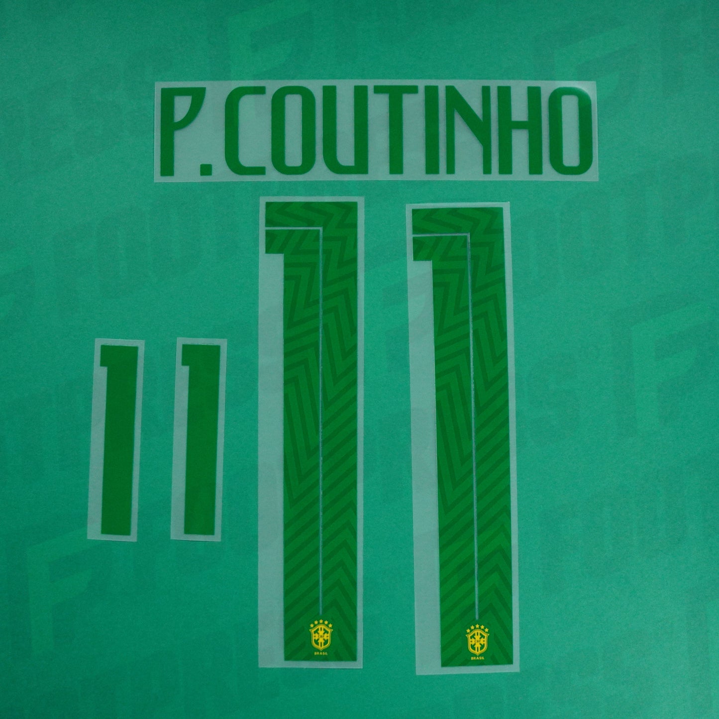 Flocage Officiel - Brésil, Coutinho, WC 2018, Home, Vert,