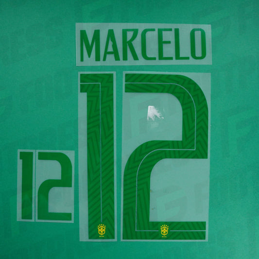 Official Nameset - Brazil, Marcelo, WC 2018, Home, Green