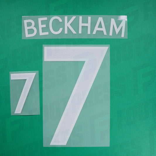 Flocage Officiel - Angleterre, Beckham, WC 2010, Home, Blanc,
