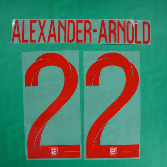 Official Nameset - England, Alexander Arnold, WC 2018, Home, Red
