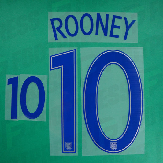 Official Nameset - England, Rooney, Euro 2016, Home, Blue,