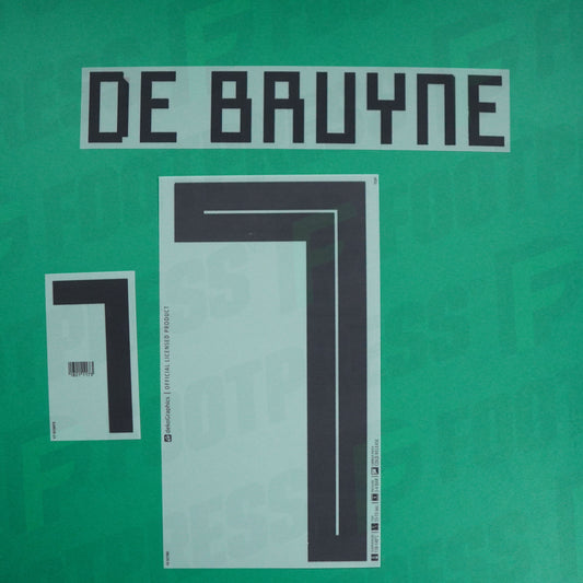 Official Nameset - Belgium,De Bruyne,WC 2018,Away,Black,