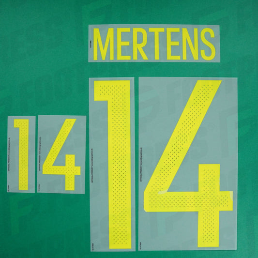 Official Nameset - Belgium, Mertens, Euro 2016, Home, Yellow