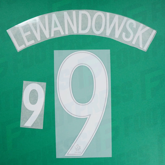 Official Nameset - Poland, Lewandowski, Euro 2016, Away, White,