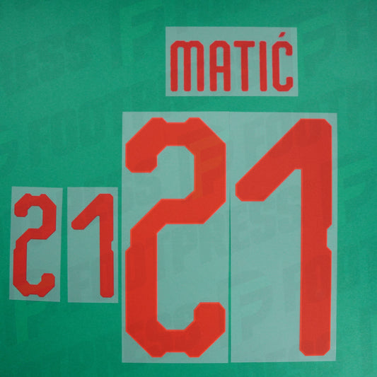 Flocado Oficial - Serbia, Matic, 2018, Segunda, Rojo