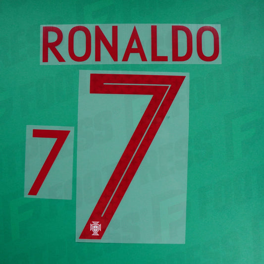 Flocado Oficial - Portugal, Ronaldo, WC 2018, Visitante, Rojo