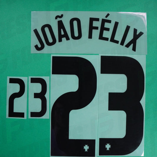 Official Nameset - Portugal , Joao Felix, 2020, Away, Black