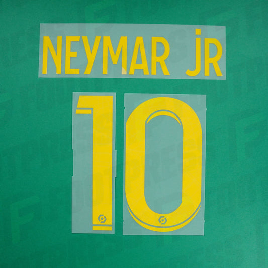 Official Nameset - Paris Saint-Germain, Neymar JR, 2022/2023, Fourth, Yellow (PSG)