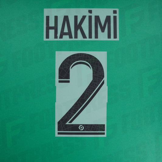 Flocado Oficial - Paris Saint-Germain, Hakimi, 2022/2023, Visitante, Negro (PSG)