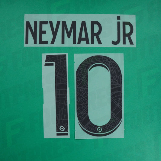 Official Nameset - Paris Saint-Germain, Neymar JR, 2022/2023, Away, Black (PSG)