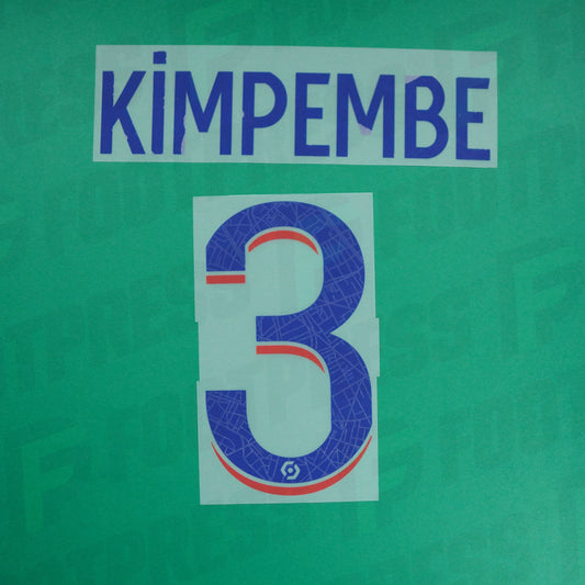 Flocado Oficial - Paris Saint-Germain, Kimpembe, 2022/2023, Tercera, Azul/Rojo (PSG)