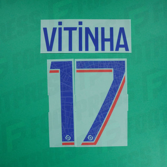 Flocage Officiel - Paris Saint-Germain, Vitinha, 2022/2023, Third, Bleu / Rouge (PSG)