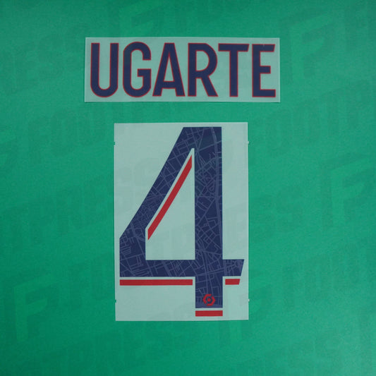 Flocage Officiel - Paris Saint-Germain, Ugarte, 2023/2024, Away, Bleu/Rouge