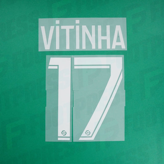 Flocage Officiel - Paris Saint-Germain, Vitinha, 2022/2023, Home, Blanc (PSG)