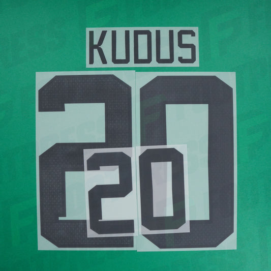 Official Nameset - Ghana, Kudus, 2022, Home, Black