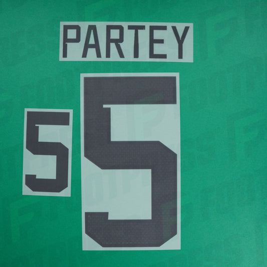 Official Nameset - Ghana, Partey, 2022, Home, Black