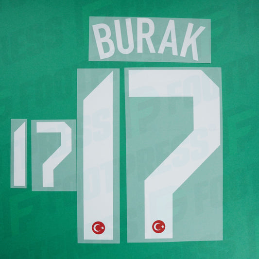 Flocage Officiel - Turquie, Burak Yilmaz, 2022, Away, Blanc