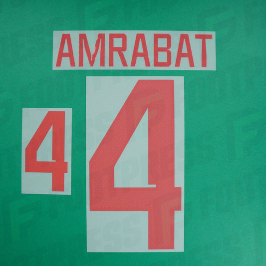 Flocado Oficial - Marruecos, Amrabat, 2022, Segunda, Rojo