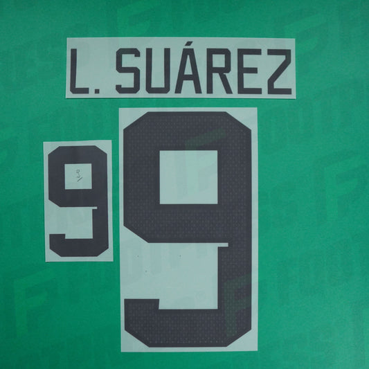 Official Nameset - Uruguay, Suarez, 2022, Home / Away, Black