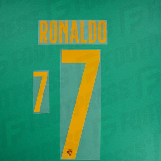Flocage Officiel - Portugal, Ronaldo, 2022, Home, Orange